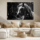 Winter Horse Wall Art | Black and White Horse Print | Ready by MyGreatCanvas | Canvas Wall Art Prints | Photo Prints & Wall Decor