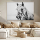 White Horse Wall Art | Ready to Hang and Framed | Winter