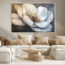 White Magnolia Flower Wall Art Canvas Print | Abstract