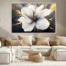 White Flower Wall Art Canvas Print | Ready to Hang |