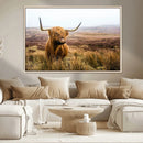 Scottish Highland Cow Canvas Wall Art – Rustic Farmhouse