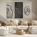 Minimalist Tree Rings Wall Art | Modern Abstract Canvas