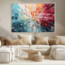 Radiant Bloom Abstract Floral Wall Art Canvas Print -