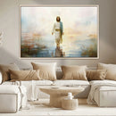 Framed Jesus Walking on Water Wall Art - 3-Panel Christian