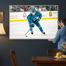 San Jose Sharks Ice Hockey Player Wall Art Canvas Print