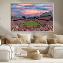 Carter-Finley Stadium Art Sunset Game Triple Canvas Wall Art