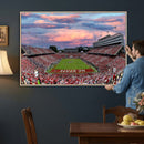 Carter-Finley Stadium Art Sunset Game Triple Canvas Wall Art