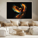 Fiery Phoenix Canvas Print | Ready to Hang Wall Art | Bold