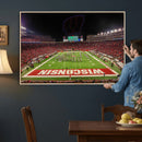 Wisconsin Badgers Football Team Print Canvas- Madison Camp