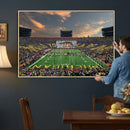 University of Michigan Wolverines Print Canvas, Football