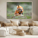 Heartwarming Fox and Baby Cub Wall Art | Ready to Hang