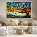 Vibrant Mosaic Tree of Life Wall Art | Stained Glass Style