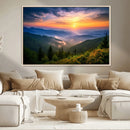Majestic Mountain Sunrise Print | Landscape Wall Art |