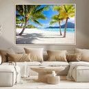 Blue Beach and Sea Wall Art Canvas Print by MyGreatCanvas | Canvas Wall Art Prints | Photo Prints & Wall Decor