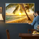 Beach Sunset Canvas Wall Art Print - Tropical Beach Canvas by MyGreatCanvas | Canvas Wall Art Prints | Photo Prints & Wall Decor