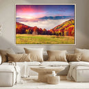 Autumn Mountain Foggy Landscape Wall Art Canvas Print | by MyGreatCanvas | Canvas Wall Art Prints | Photo Prints & Wall Decor