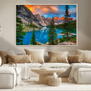 Canadian Rockies Moraine Lake Wall Art Canvas Print, Pine
