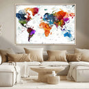 World Map Canvas Print – Framed Travel Map Wall Art for by MyGreatCanvas | Canvas Wall Art Prints | Photo Prints & Wall Decor