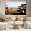 Old Rustic Classic Car Wall Art Canvas Print