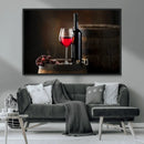 Red Wine and Bottle Canvas Print