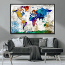 World Map Canvas Print – Framed Travel Map Wall Art for by MyGreatCanvas | Canvas Wall Art Prints | Photo Prints & Wall Decor
