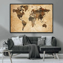 Push Pin World Map Canvas Print – Framed Travel Tracker Wall by MyGreatCanvas | Canvas Wall Art Prints | Photo Prints & Wall Decor