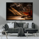 Whiskey and Cigar Wall Art Canvas Print by MyGreatCanvas | Canvas Wall Art Prints | Photo Prints & Wall Decor