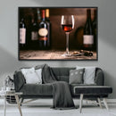 Red Wine and Bottle Canvas Print by MyGreatCanvas | Canvas Wall Art Prints | Photo Prints & Wall Decor