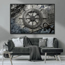 Ship Steering Wheel Vintage Wall Art Canvas Print by MyGreatCanvas | Canvas Wall Art Prints | Photo Prints & Wall Decor