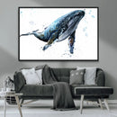 Watercolor Whale Wall Art Canvas Print by MyGreatCanvas | Canvas Wall Art Prints | Photo Prints & Wall Decor