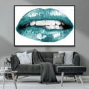 Blue Lips Wall Art Canvas Print
