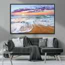 Coastal Sunset Art Beach Canvas Wall Art Print | Ocean Waves by MyGreatCanvas | Canvas Wall Art Prints | Photo Prints & Wall Decor