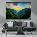 Green Forest Wall Art Canvas Print