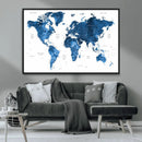 World Map Canvas Print – Framed Detailed Map of the World by MyGreatCanvas | Canvas Wall Art Prints | Photo Prints & Wall Decor