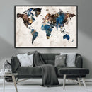World Map Canvas Print – Framed Travel Map Wall Art for by MyGreatCanvas | Canvas Wall Art Prints | Photo Prints & Wall Decor