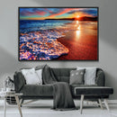 Colorful Coastal Sunset on the Beach Canvas Print, Ocean