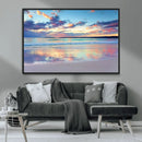 Tranquil Pastel Sunset Beach Triptych Canvas Art, Soothing by MyGreatCanvas | Canvas Wall Art Prints | Photo Prints & Wall Decor