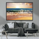 Serene Beach Path Canvas Art, Giclee Canvas Print with