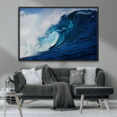 Ocean Wave at Sunset Canvas Art, Large Wall Print of Vibrant