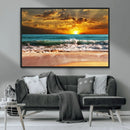 Golden Sunset Beach Canvas Wall Art – Triptych Seascape by MyGreatCanvas | Canvas Wall Art Prints | Photo Prints & Wall Decor