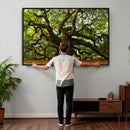 Angel Oak Tree Wall Art Canvas Print | Forest Tree Nature