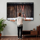 Vintage Ski Gear Canvas Print, Vintage Ski Gear Against