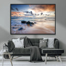 Serene Weather On The Beach Wall Art Canvas Print