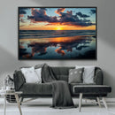 Beach Sunset Print - Stunning Ocean Canvas Artwork with