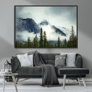 Mountain Mist Canvas Wall Art Print | 3-Panel Foggy Forest