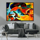 Human Love Figures Abstract Wall Art Canvas Print