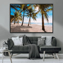 Palm Beach Tropical Island Wall Art Canvas Print