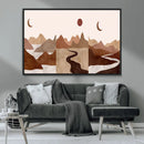 Boho Wall Art Canvas Print Set Mid-Century Prints Bohemian