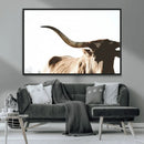 Texas Longhorn Wall Art Canvas Print | 3-Panel Large