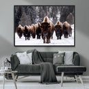 Bison Wall Art Canvas Print- Bison Herd Canvas Wall Art – by MyGreatCanvas | Canvas Wall Art Prints | Photo Prints & Wall Decor